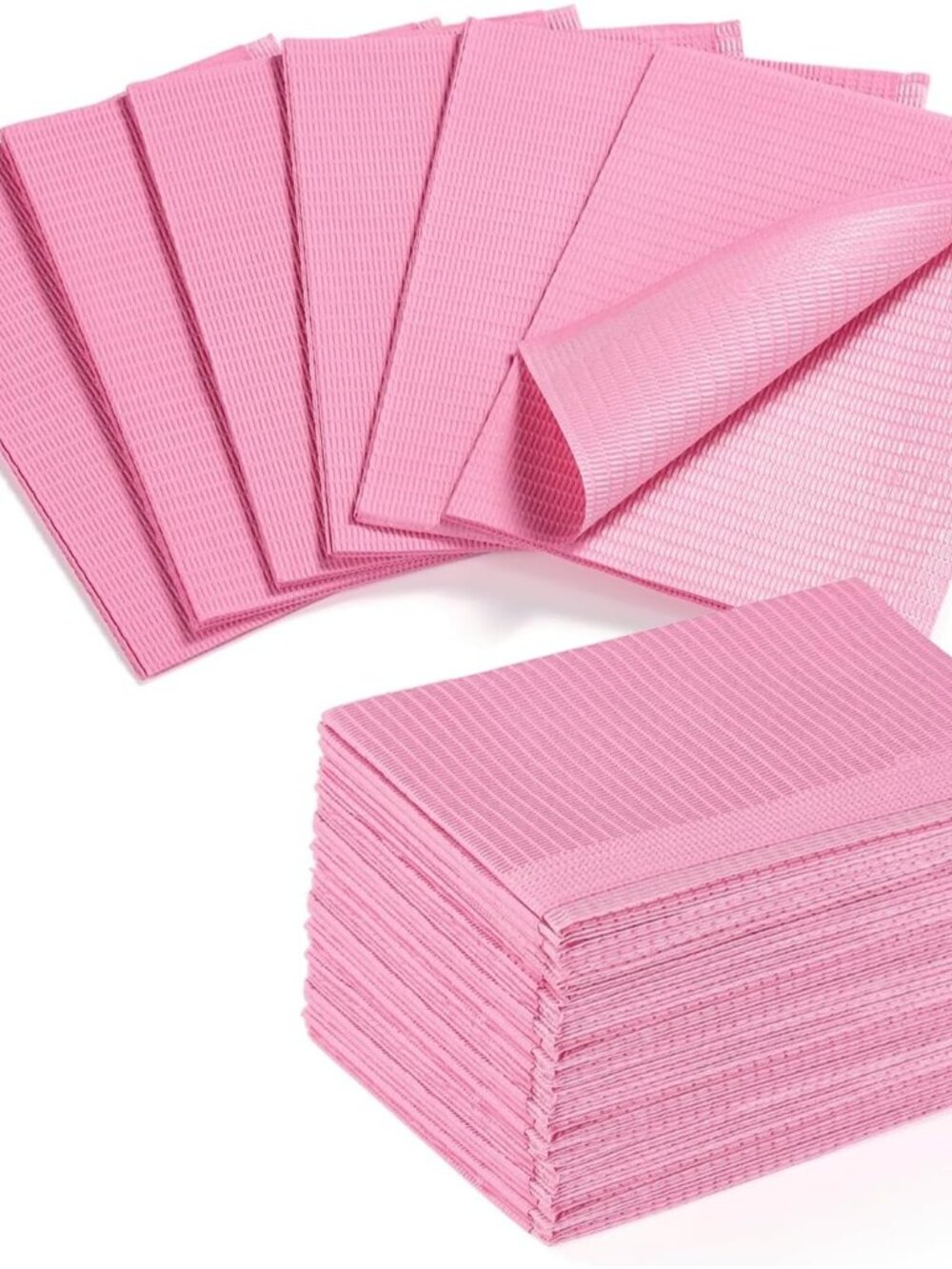 50 Pcs Pink Disposable Nail Mats, 18"x13" Waterproof